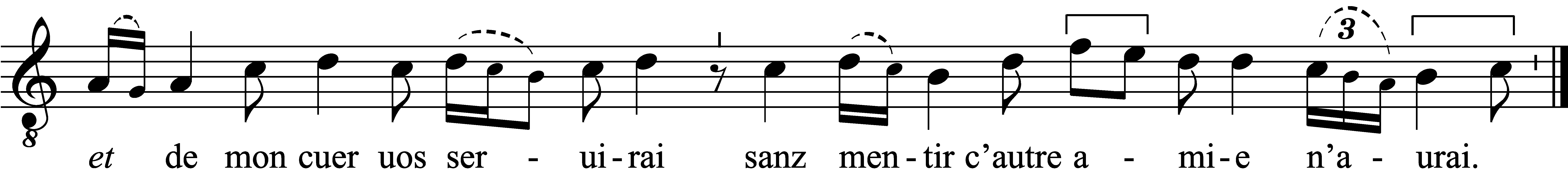 Refrain musical notation